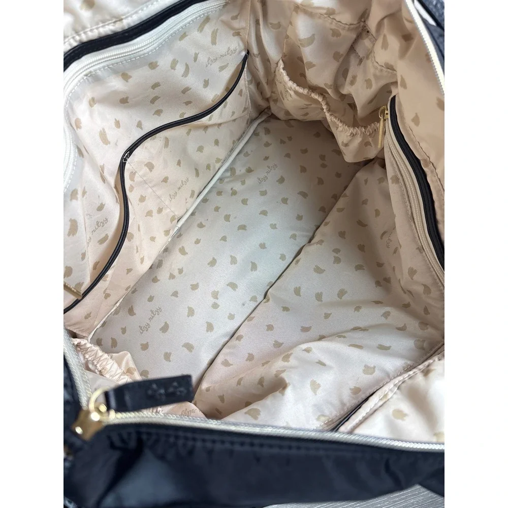 Itzy Ritzy Dream Weekender Hospital Bag Midnight Black Quilted Puffer Travel